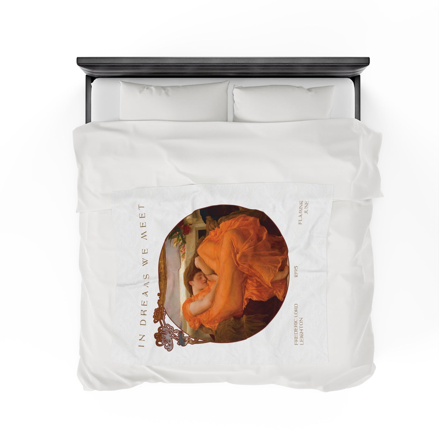 Exclusive 'Flaming June' Design - Velveteen Plush Blanket